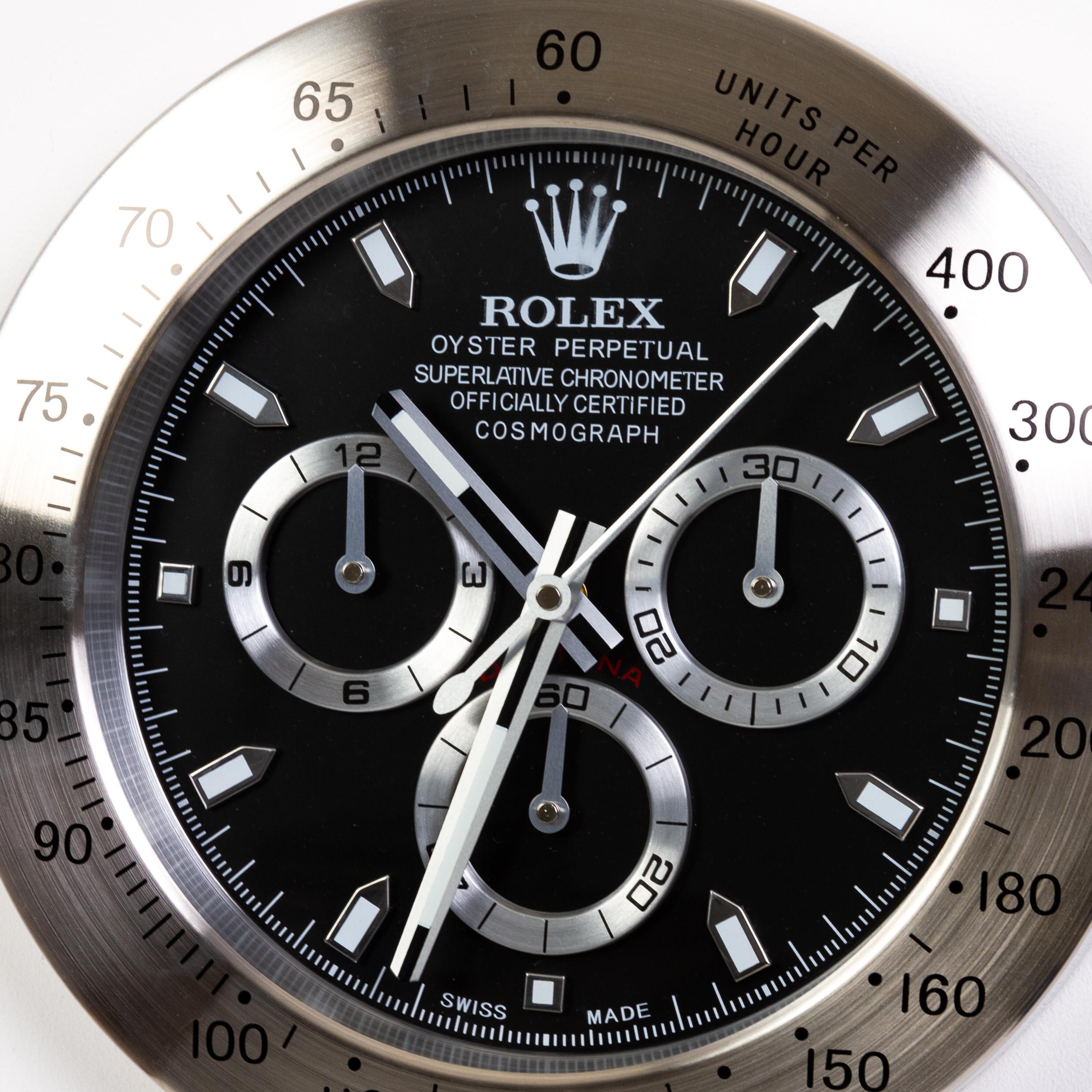 ROLEX Officially Certified Oyster Perpetual Cosmograph Wall Clock 
Good condition, working.
Free international shipping.