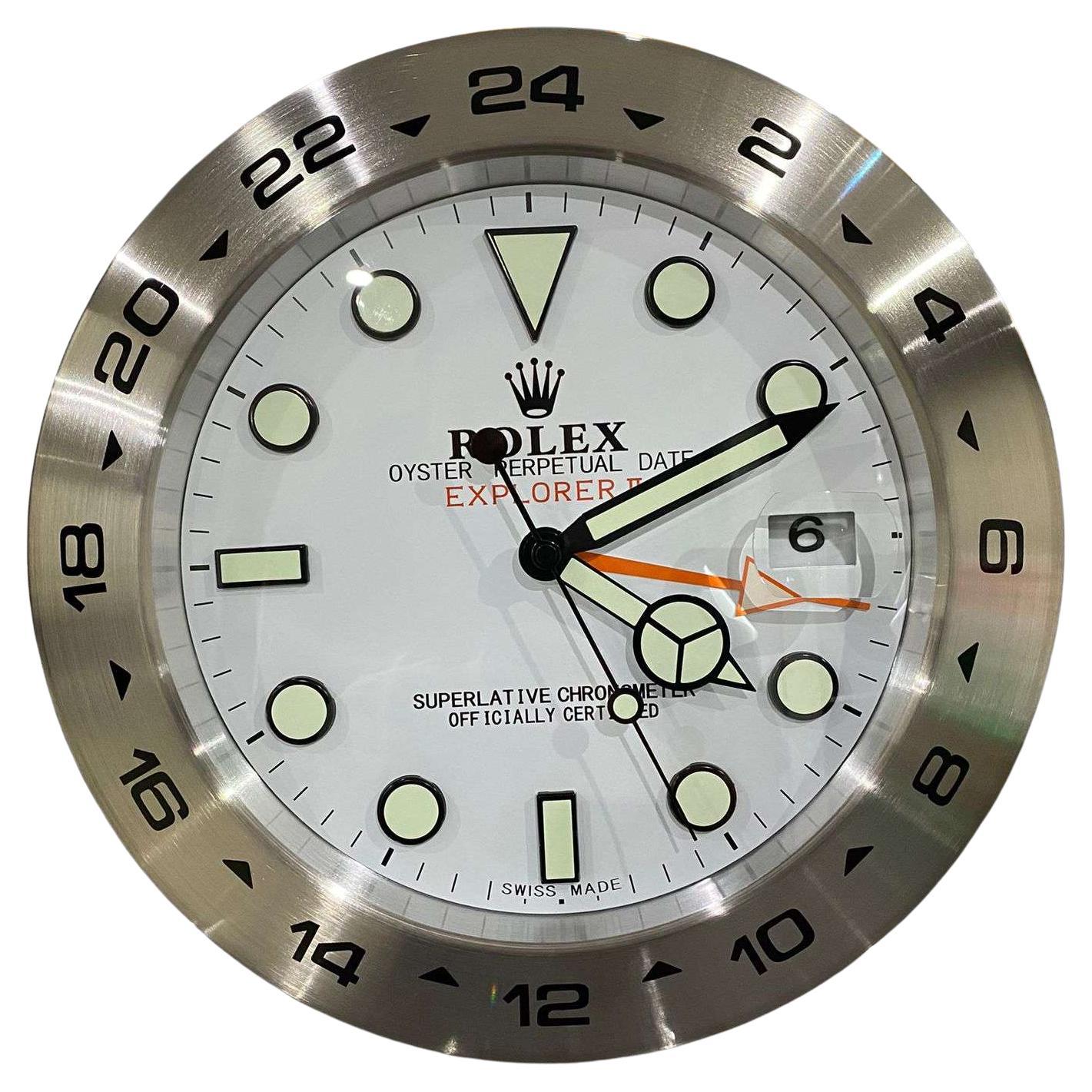 ROLEX Officially Certified Oyster Perpetual Explorer Master II Wall Clock 