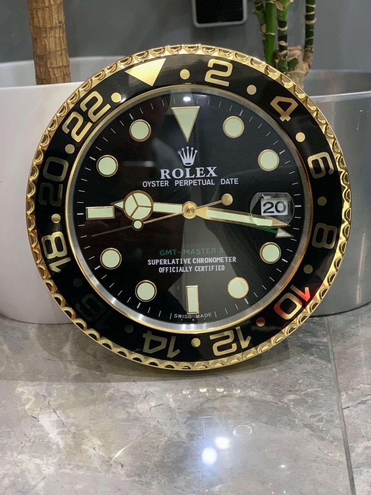 rolex dealer wall clock