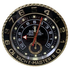 Used ROLEX Officially Certified Oyster Perpetual Gold Yacht Master II Wall Clock 