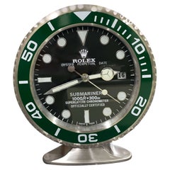 ROLEX Officially Certified Oyster Perpetual Green Hulk Submariner Desk Clock
