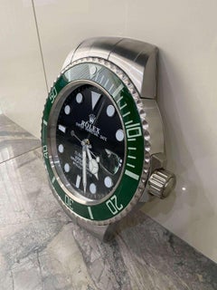 ROLEX offiziell zertifizierte Oyster Perpetual Green Submariner Wanduhr