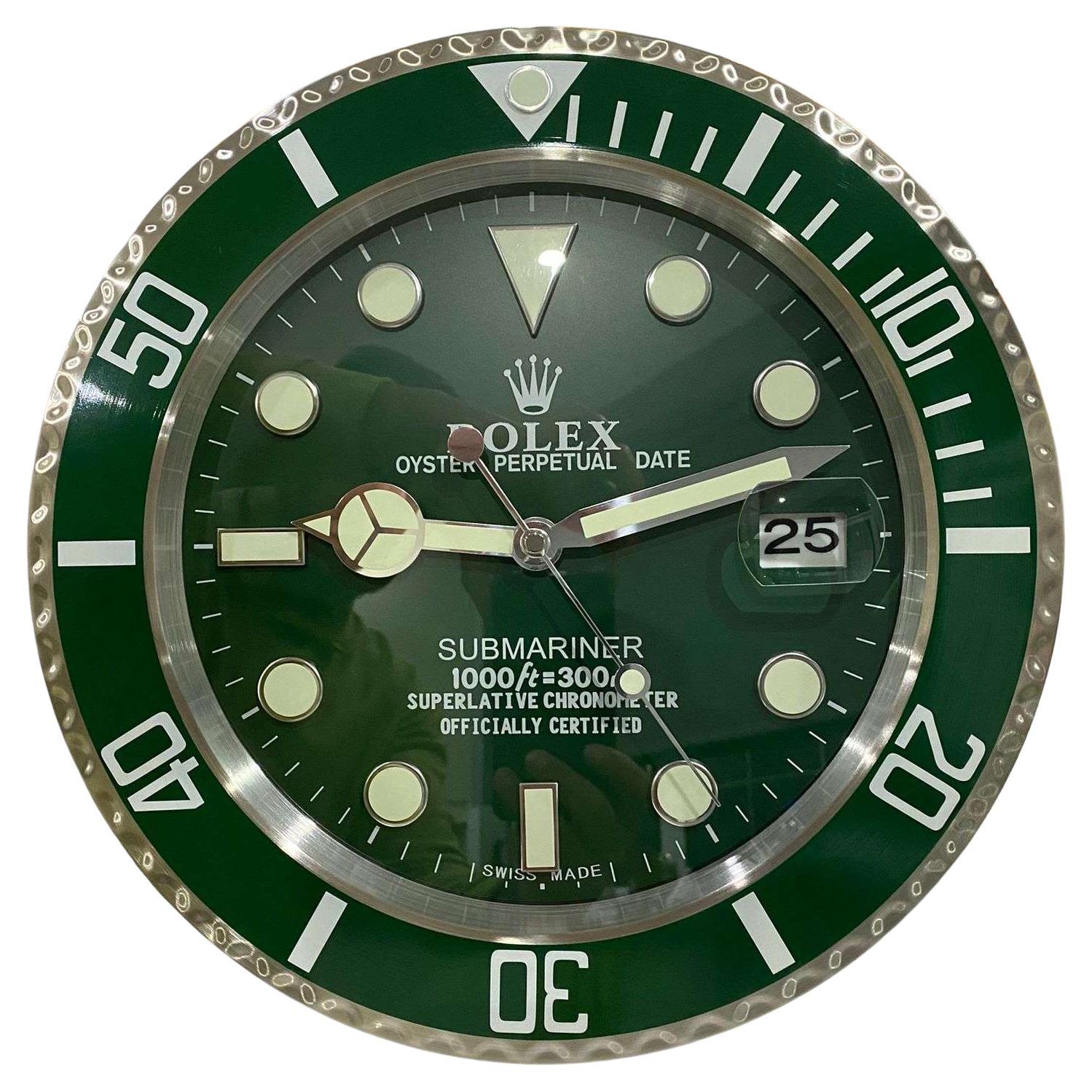ROLEX Officially Certified Oyster Perpetual Hulk Submariner Luxury Wall Clock 