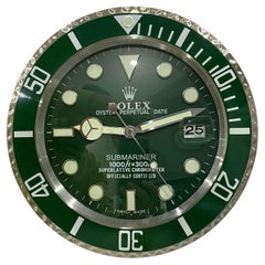 Vintage ROLEX Officially Certified Oyster Perpetual Hulk Submariner Luxury Wall Clock 