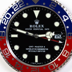 ROLEX Officially Certified Oyster Perpetual Pepsi GMT Master II Wall Clock