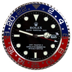 ROLEX offiziell zertifizierte Oyster Perpetual Pepsi GMT Master II Wanduhr 