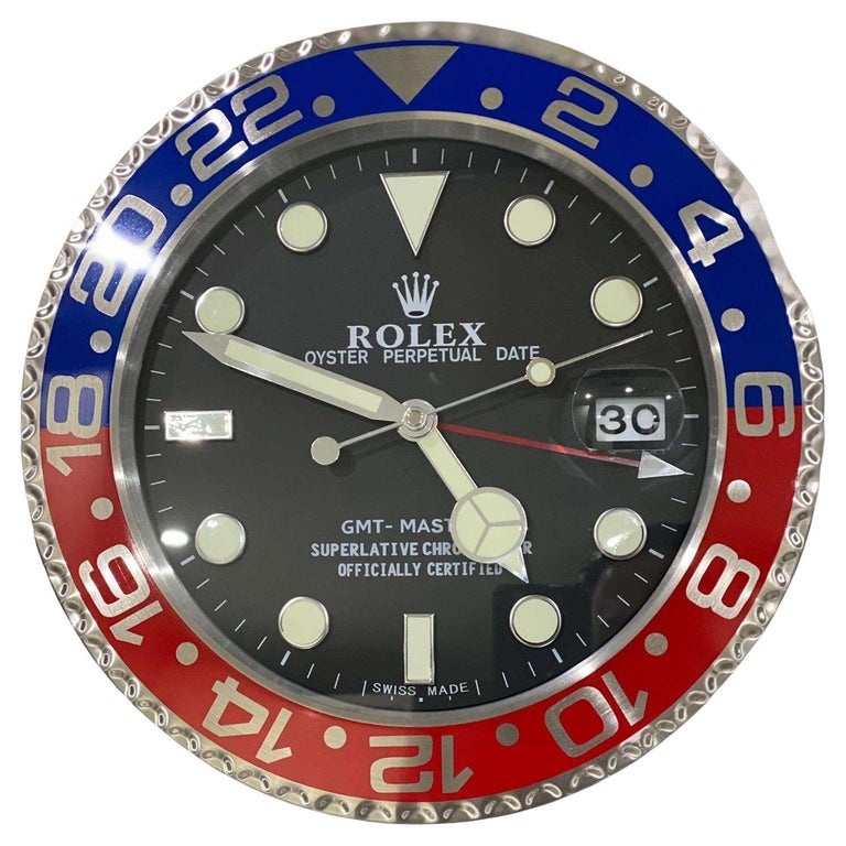ROLEX Officially Certified Oyster Perpetual Pepsi GMT Master II Wall Clock  at 1stDibs | rolex pepsi wall clock, rolex wall clock pepsi, rolex gmt  master 2 wall clock