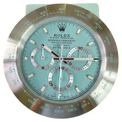 Vintage ROLEX Officially Certified Oyster Perpetual Tiffany Blue Daytona Wall Clock 