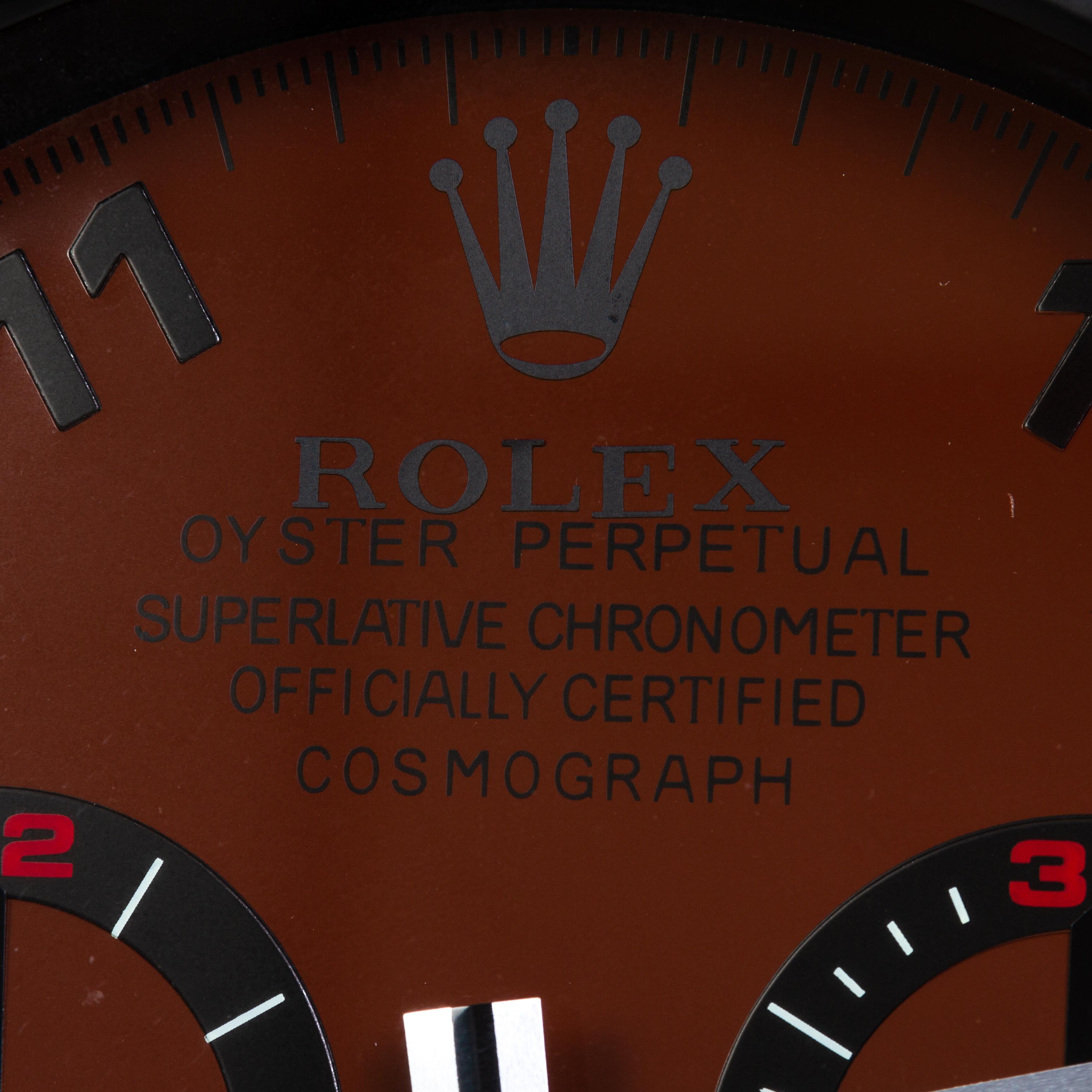 ROLEX Officially Certified Perpetual Cosmograph Wall Clock Watch
Good condition, working.
Free international shipping.