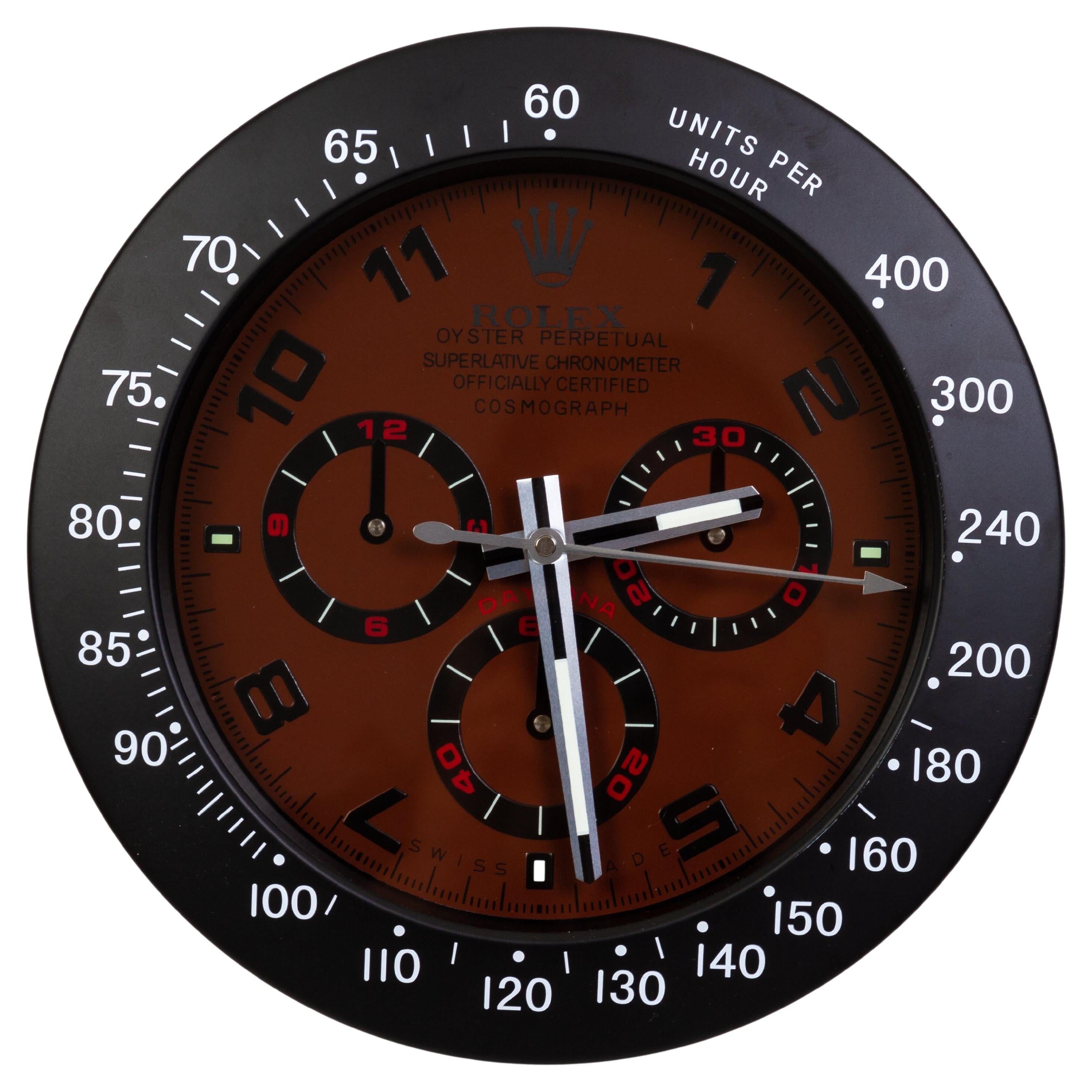 ROLEX Officially Certified Perpetual Cosmograph Wall Clock Watch For Sale  at 1stDibs