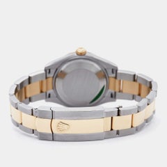 Rolex Olive Green Diamond 18k Yellow Gold Oystersteel Datejust 278273 Women's Wr