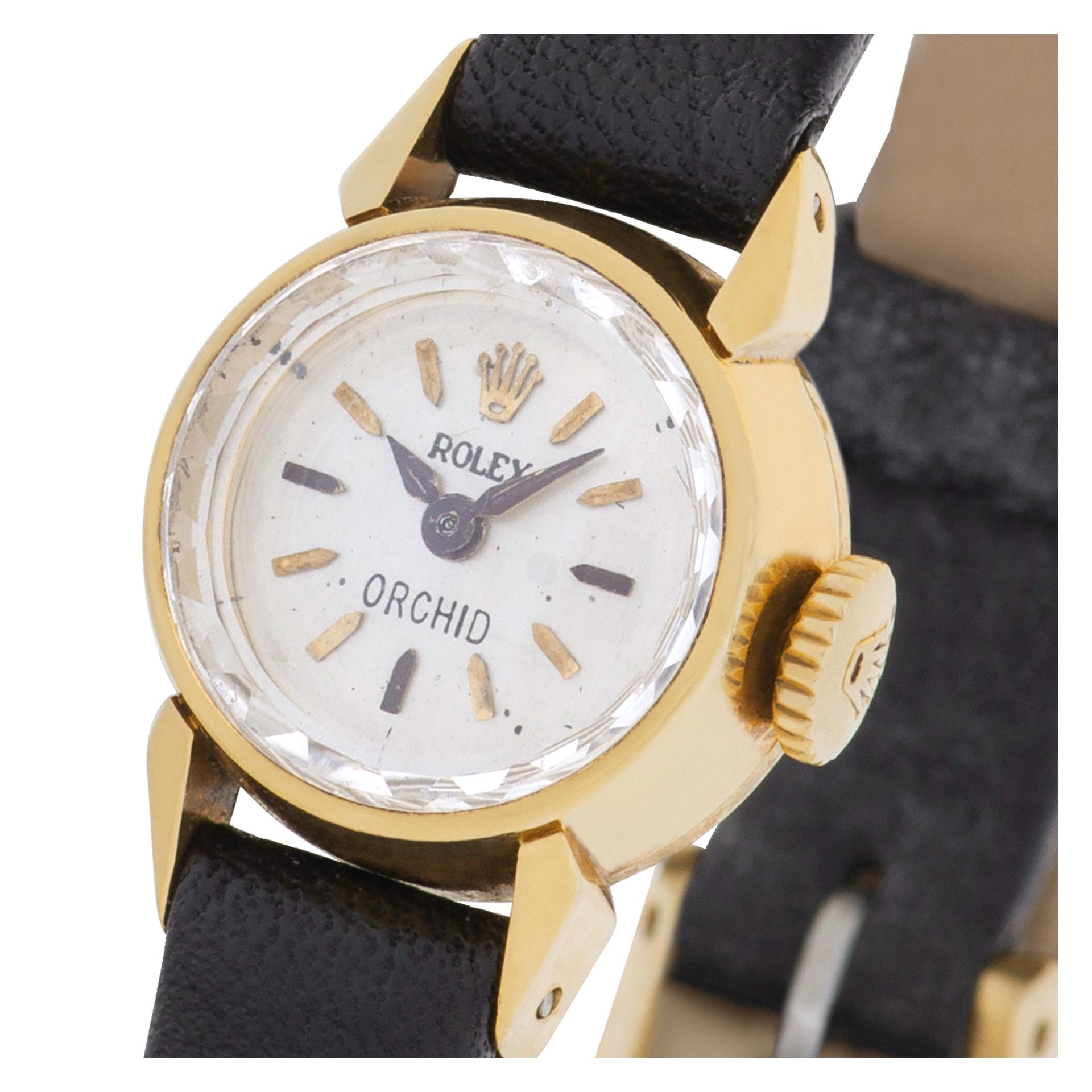 rolex orchid 18k gold