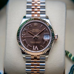 Rolex Oyester Perpetual Datejust 31mm steel and rose gold chocolate and diamonds