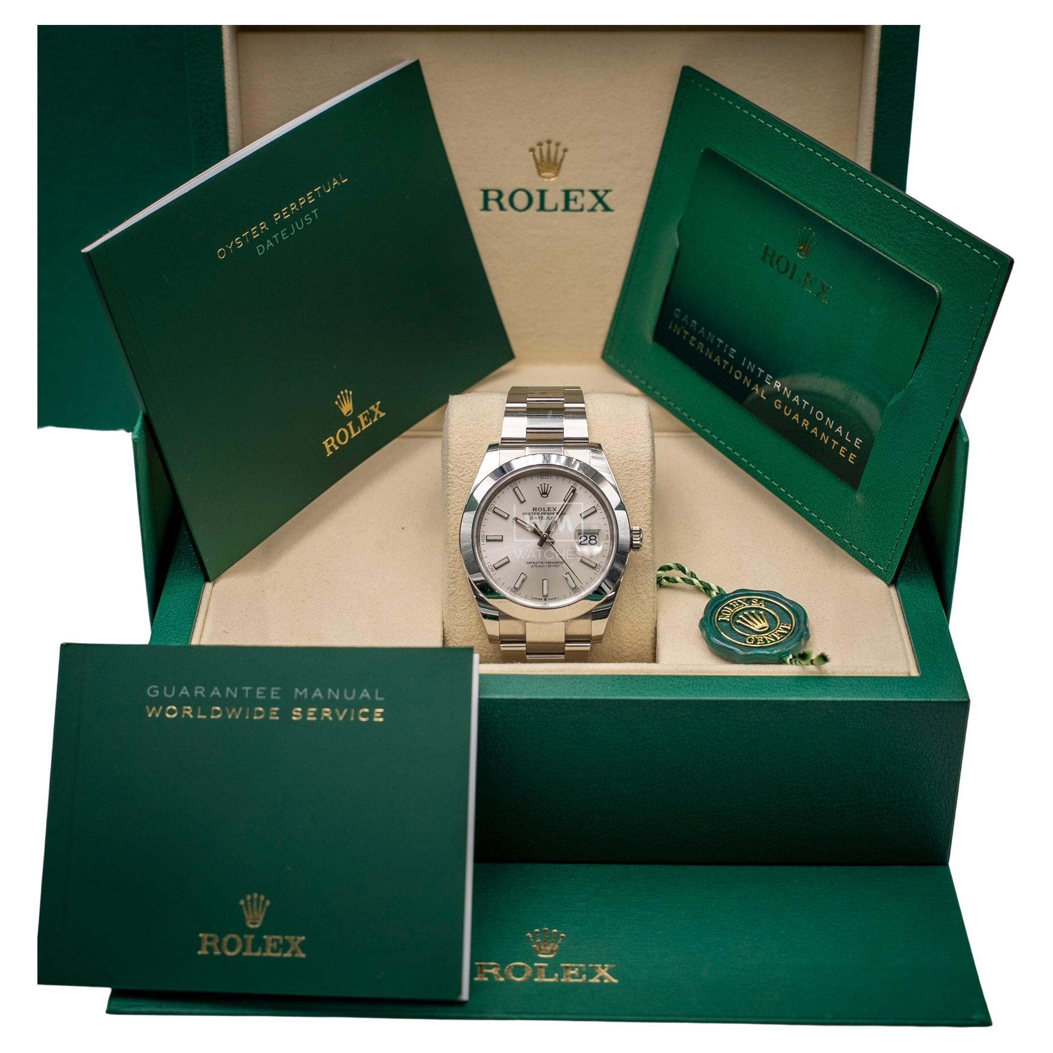 Rolex Oyester Perpetual Datejust 41mm steel with box and papers