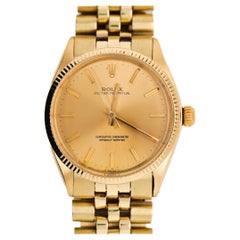 Rolex Oyster 1005 Champagne Dial Gold Vintage Watch