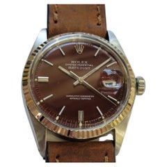 Rolex Oyster 1601 Datejust 18k Gold SS Mens 36mm 1970s Vintage Automatic RA736B