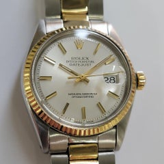 Rolex Oyster 1601 Datejust 36mm 14k Gold SS Mens 1970s Vintage Automatic RA731