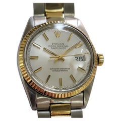 Rolex Oyster 1601 Datejust 36mm 14k Gold SS Mens 1970s Vintage Automatic RA731