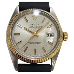 Rolex Oyster 1601 Datejust 36mm 14k Gold SS Mens 1970s Vintage Automatic RA731