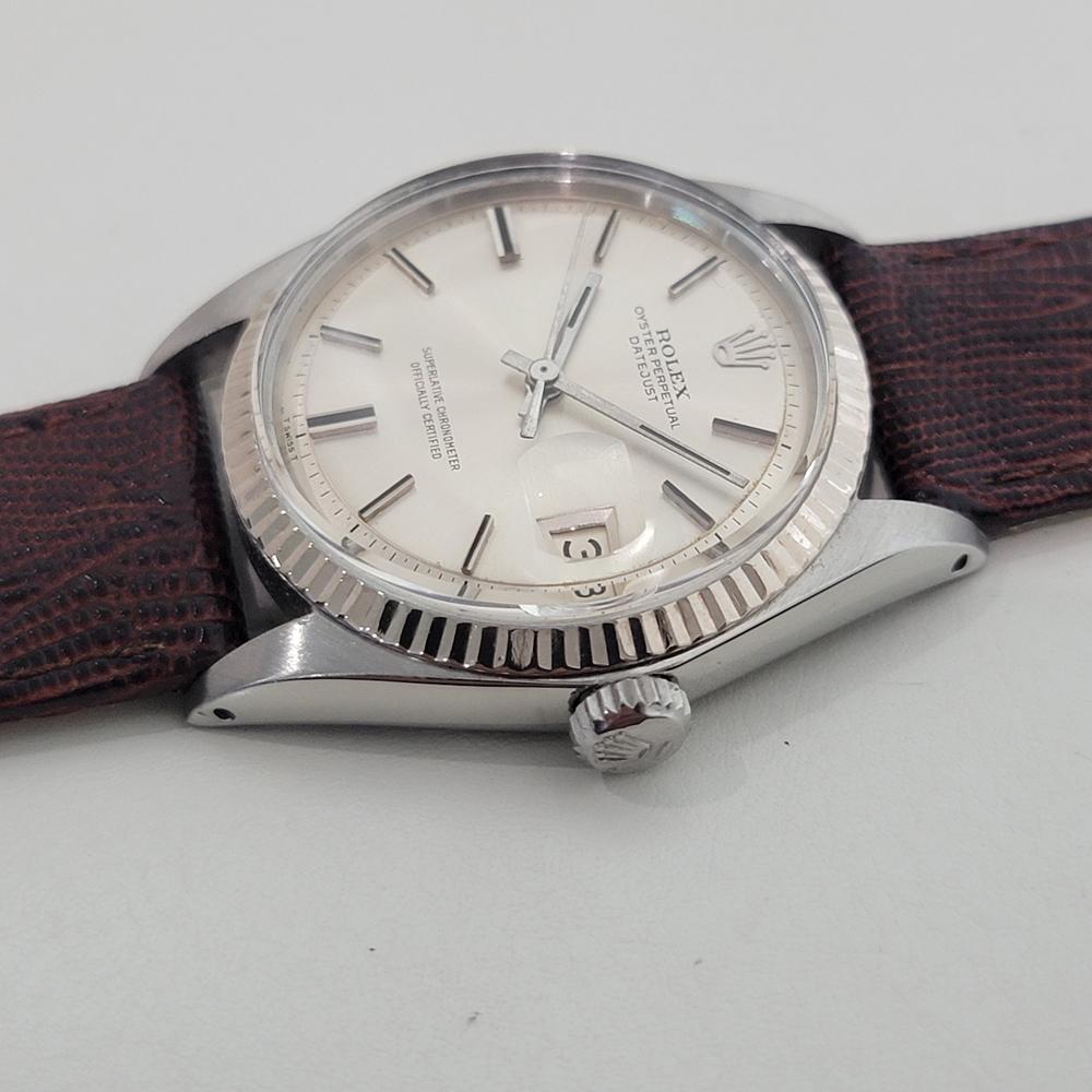 Rolex Oyster 1601 Datejust 36mm 18k Gold SS Men Linen Dial Automatic 1960s RA561 For Sale 1