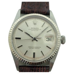 Rolex Oyster 1601 Datejust 36mm 18k Gold SS Men Linen Dial Automatic 1960s RA561