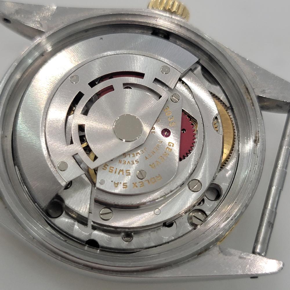 Rolex Oyster 16013 Datejust 36mm 18k SS Herren Diamant Set Automatik 1980s RA548 im Angebot 8