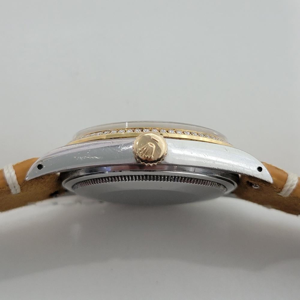 Rolex Oyster 16013 Datejust 36mm 18k SS Mens Diamond Set Automatic 1980s RA548B For Sale 5