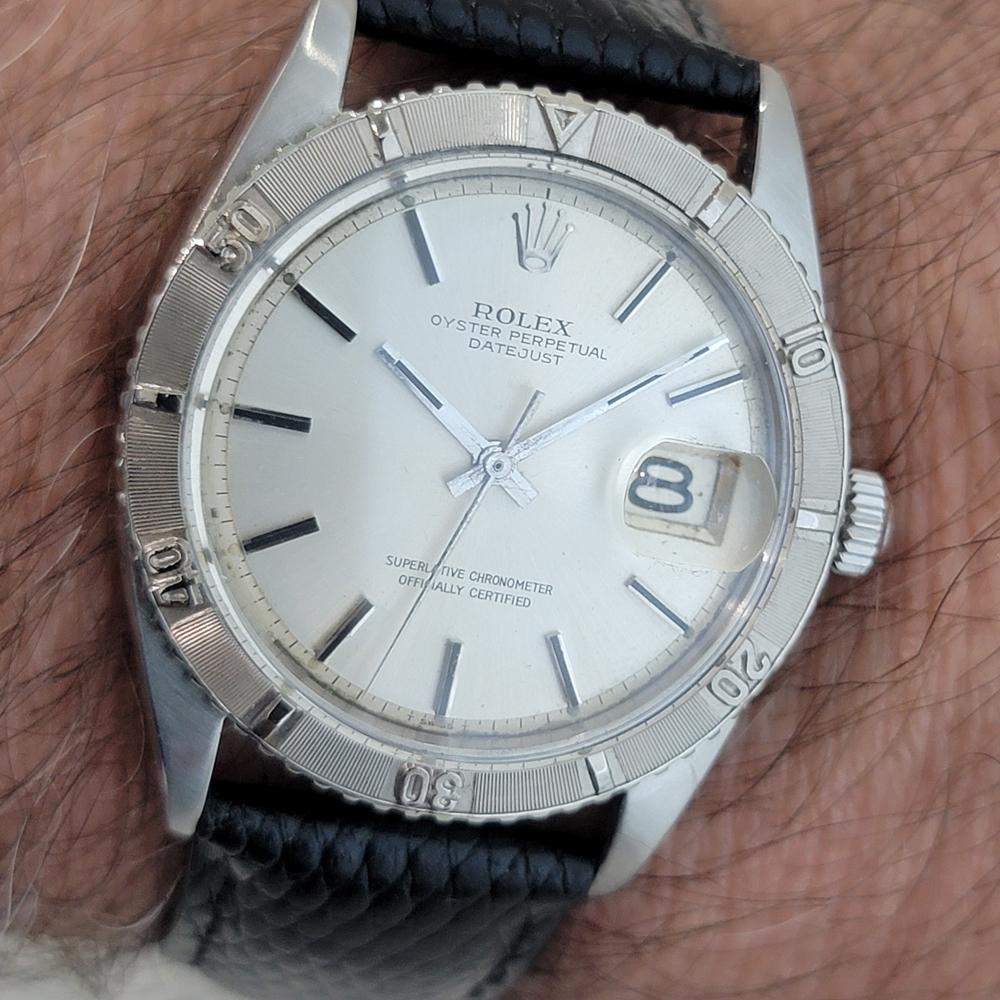 Rolex Oyster 1625 Datejust Turn-O-Graph 18k SS Mens 36mm 1960s Automatic RA669 For Sale 8