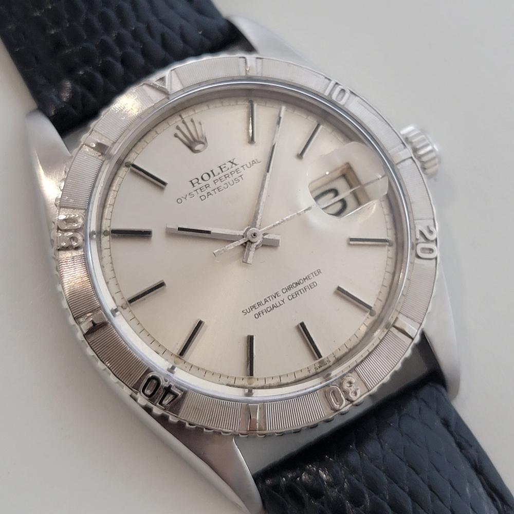Retro Rolex Oyster 1625 Datejust Turn-O-Graph 18k SS Mens 36mm 1960s Automatic RA669 For Sale