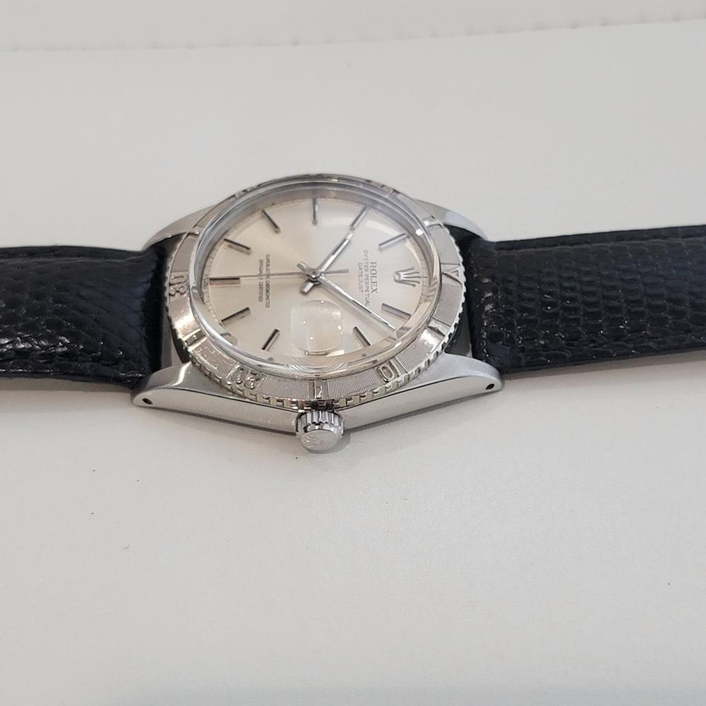Men's Rolex Oyster 1625 Datejust Turn-O-Graph 18k SS Mens 36mm 1960s Automatic RA669 For Sale