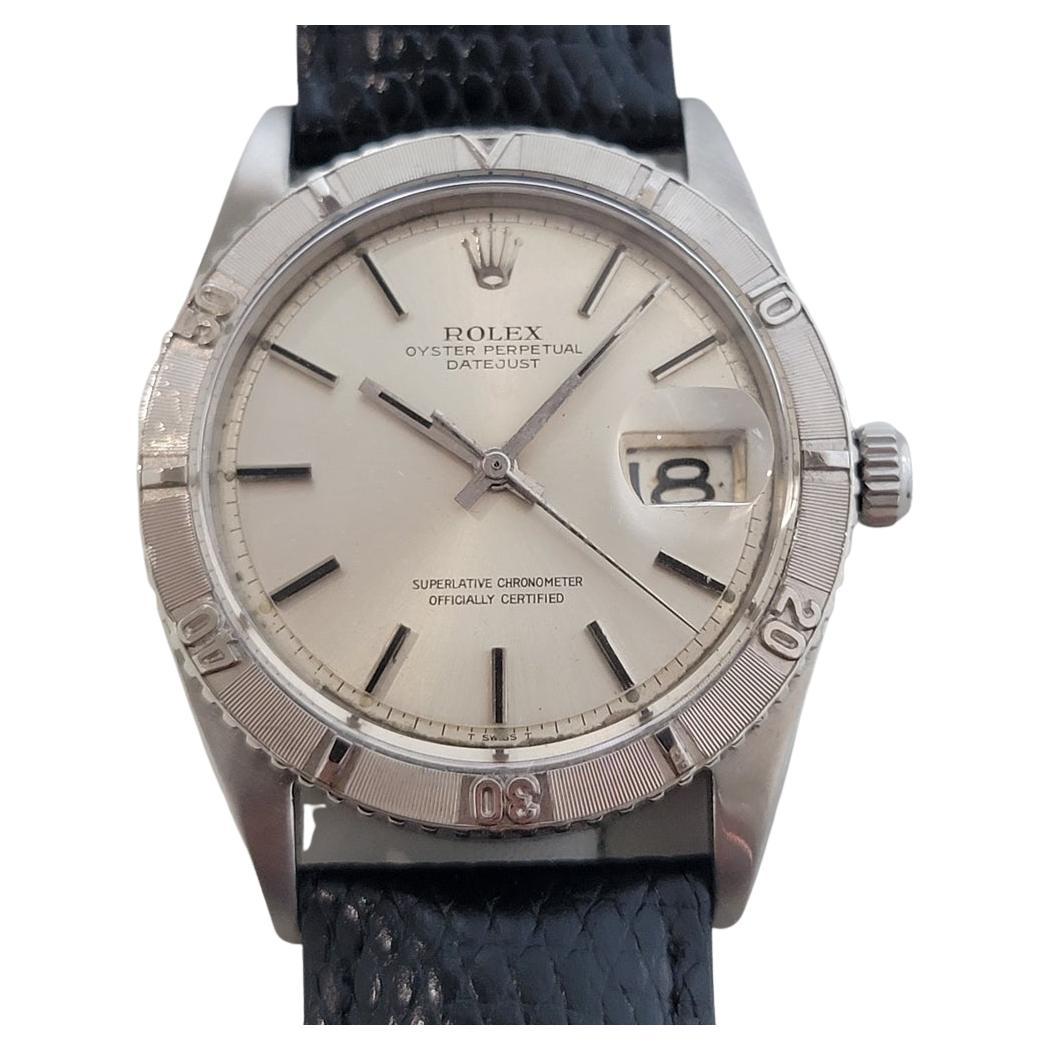 Rolex Oyster 1625 Datejust Turn-O-Graph 18k SS Mens 36mm 1960s Automatic RA669