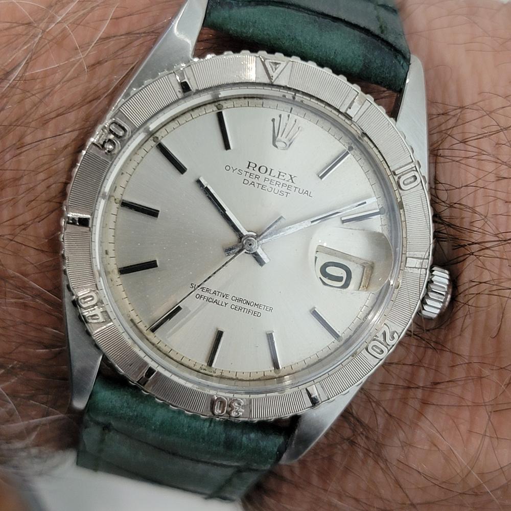 Rolex Oyster 1625 Datejust Turn-O-Graph 18k SS Uomo 36mm 1960 Automatico RA669B in vendita 9