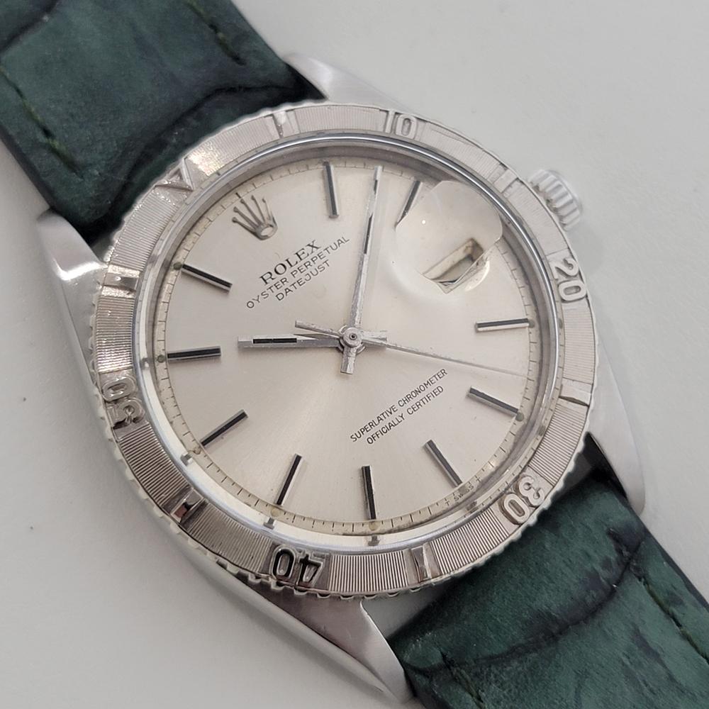 Rétro Rolex Oyster 1625 Datejust Turn-O-Graph 18k SS Uomo 36mm 1960 Automatico RA669B in vendita