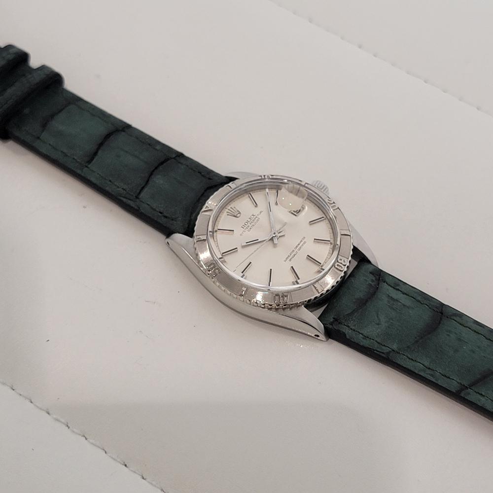 Rolex Oyster 1625 Datejust Turn-O-Graph 18k SS Uomo 36mm 1960 Automatico RA669B in vendita 3