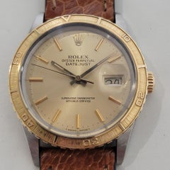 Rolex Oyster 16253 Datejust Turn-O-Graph 18k SS Mens 36mm 1980s Automatic RA672