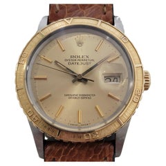 Rolex Oyster 16253 Datejust Turn-O-Graph 18k SS Mens 36mm 1980s Automatic RA672