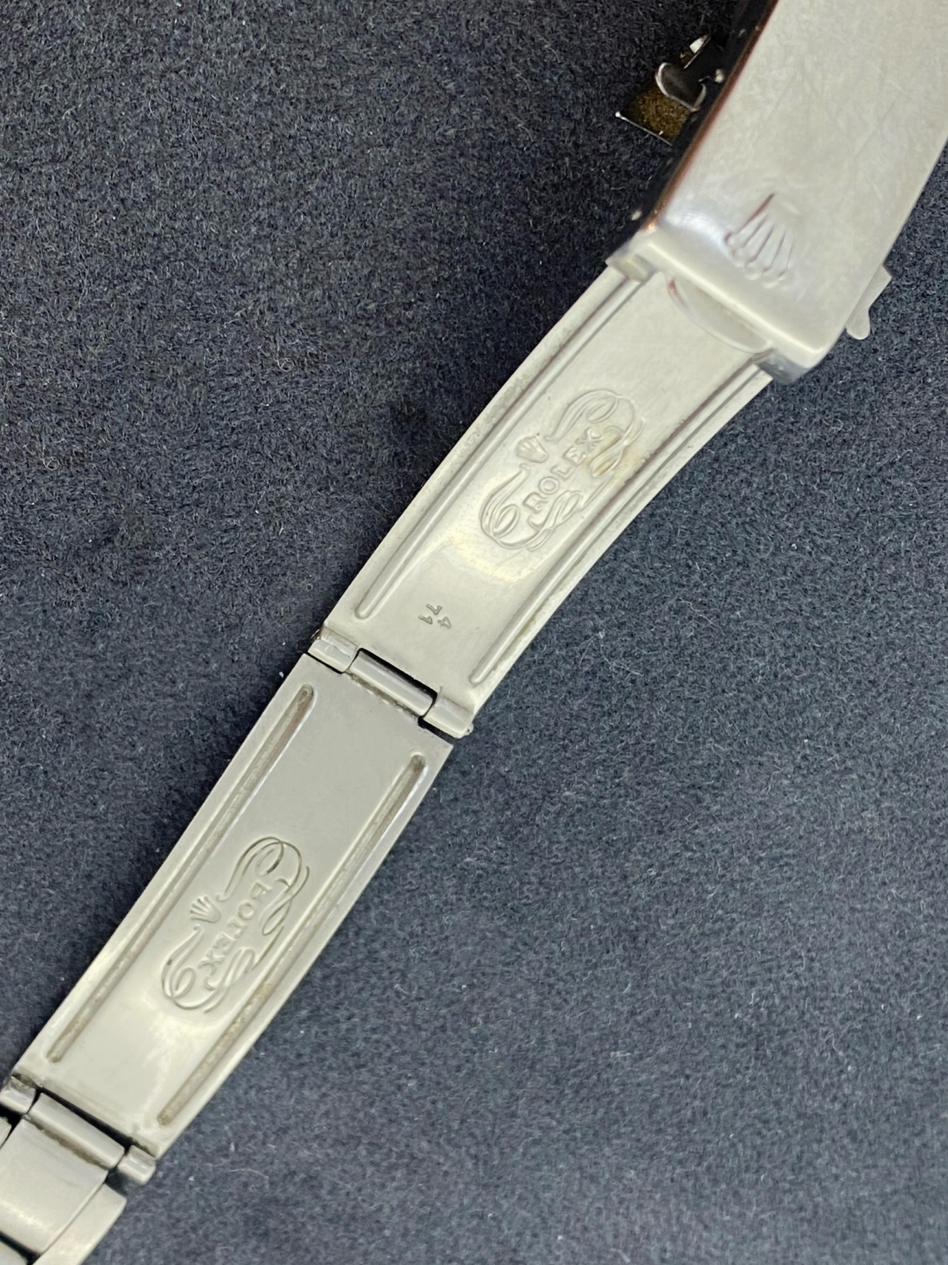 Rolex Oyster n° 257, 7835 Bracelet d'origine des années 1970, 19 mm S/Steel Longueur totale. Excellent état à MELBOURNE, AU