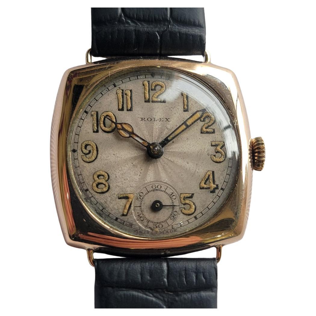 Rolex Oyster 9k Solid Rose Gold Mens 1930s 32mm Vintage Manual Wind RA713 For Sale