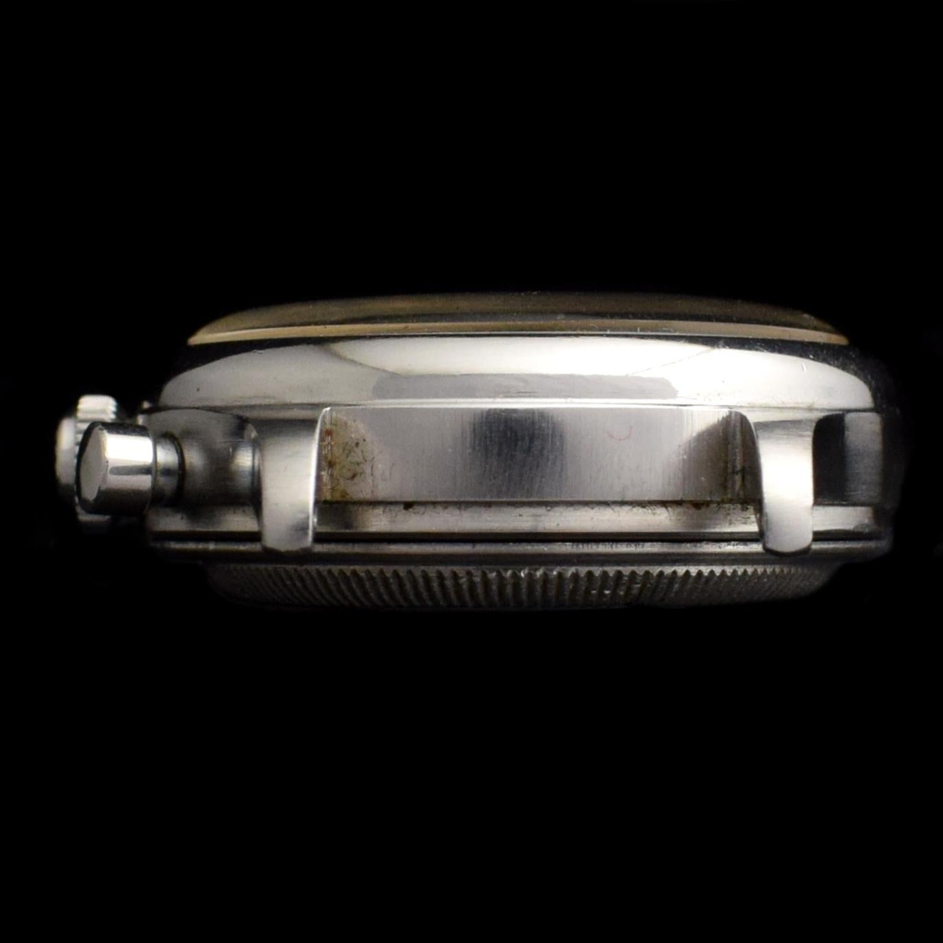 Rolex Oyster Chronograph Silber Zifferblatt Anti-Magnetique 4048 Handaufzug Uhr 1942 im Angebot 2
