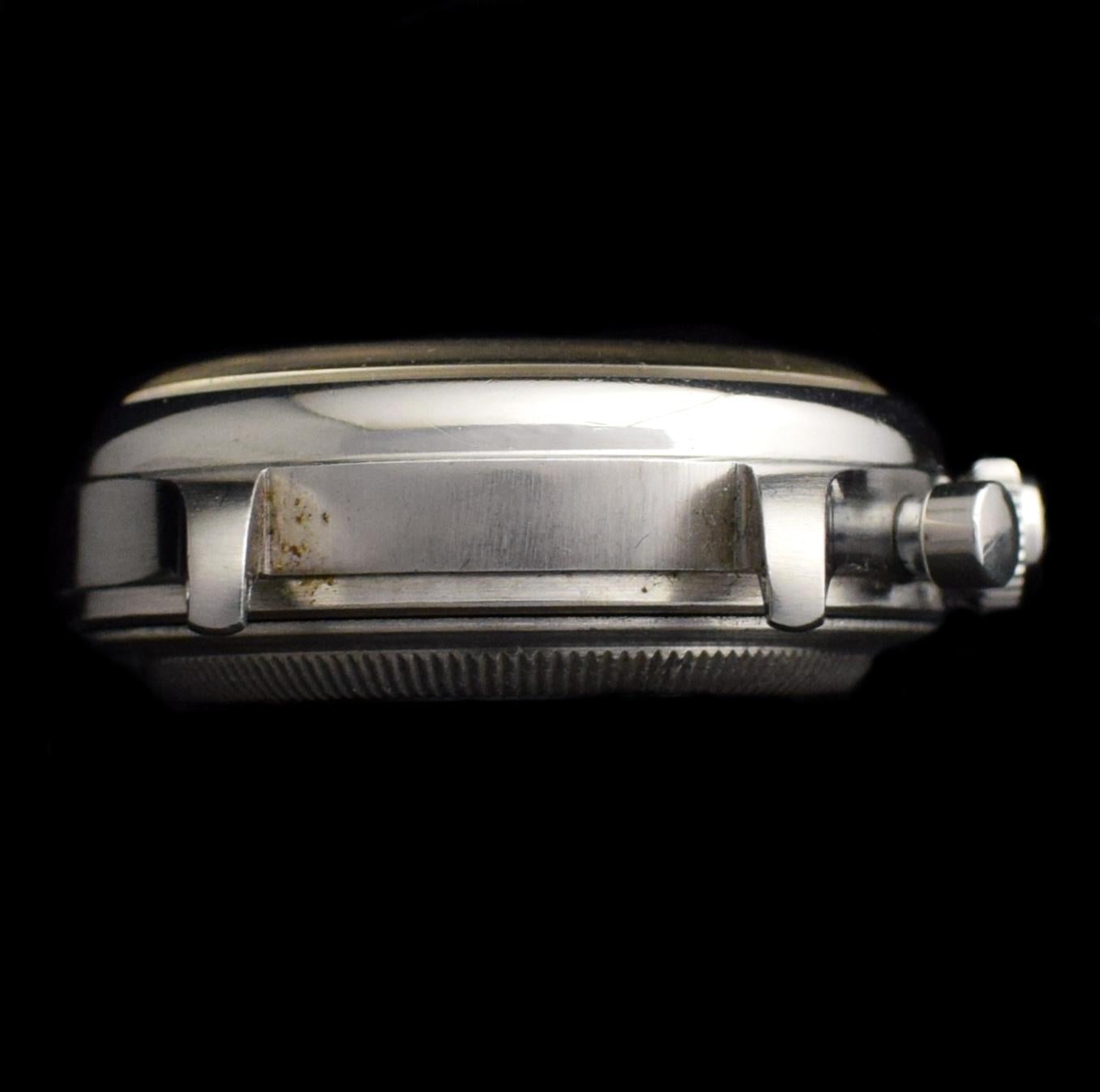 Rolex Oyster Chronograph Silber Zifferblatt Anti-Magnetique 4048 Handaufzug Uhr 1942 im Angebot 3