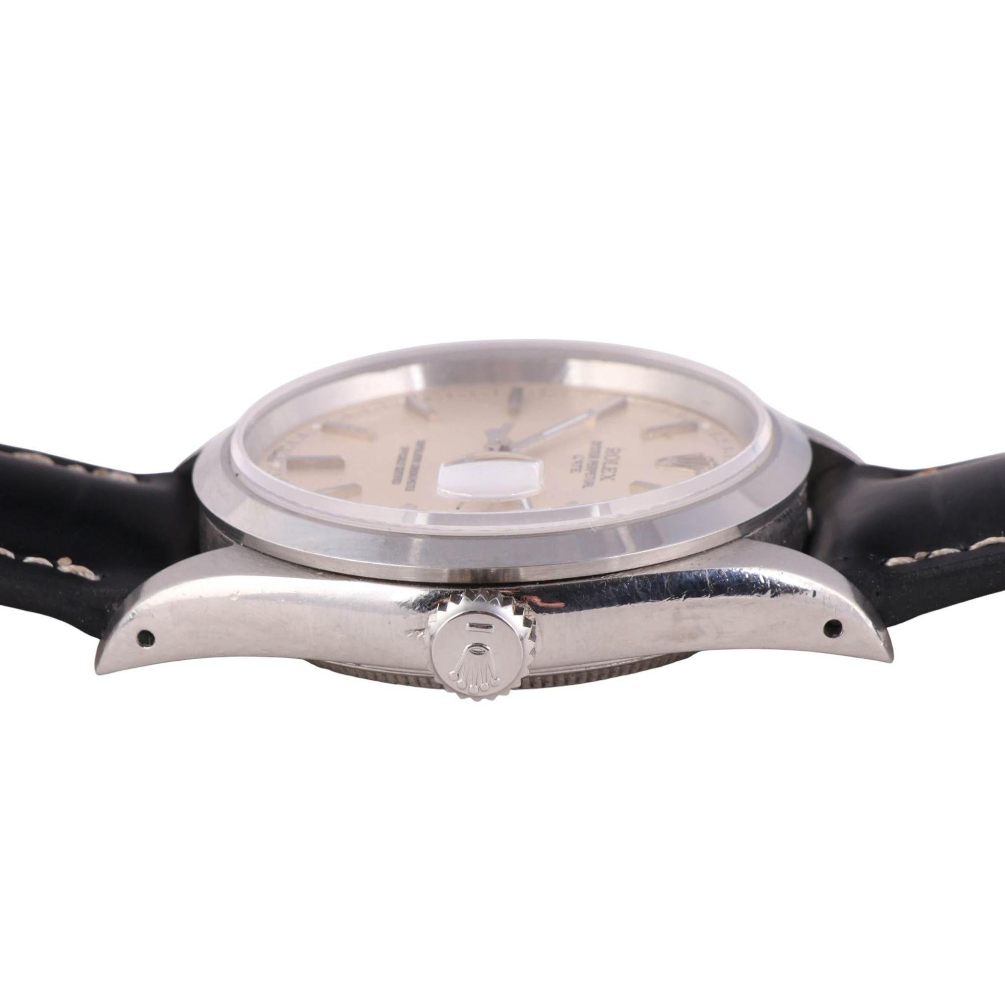 Rolex Oyster Date 15200 Automatic Watch Stainless Steel Silver Dial Strap Excellent état - En vente à Miami, FL