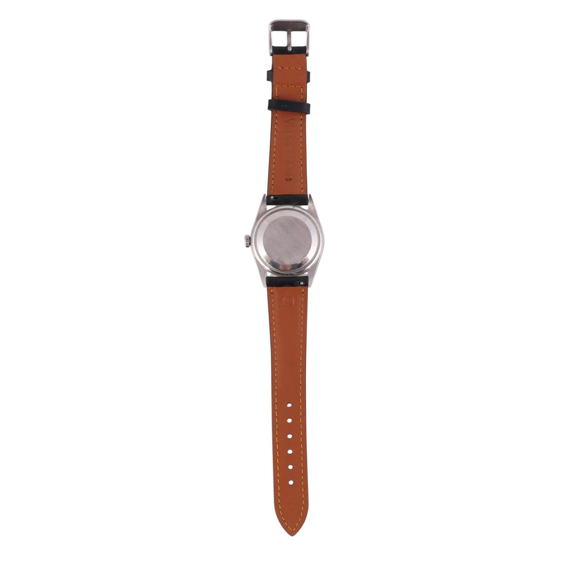 Rolex Oyster Date 15200 Automatic Watch Stainless Steel Silver Dial Strap en vente 4