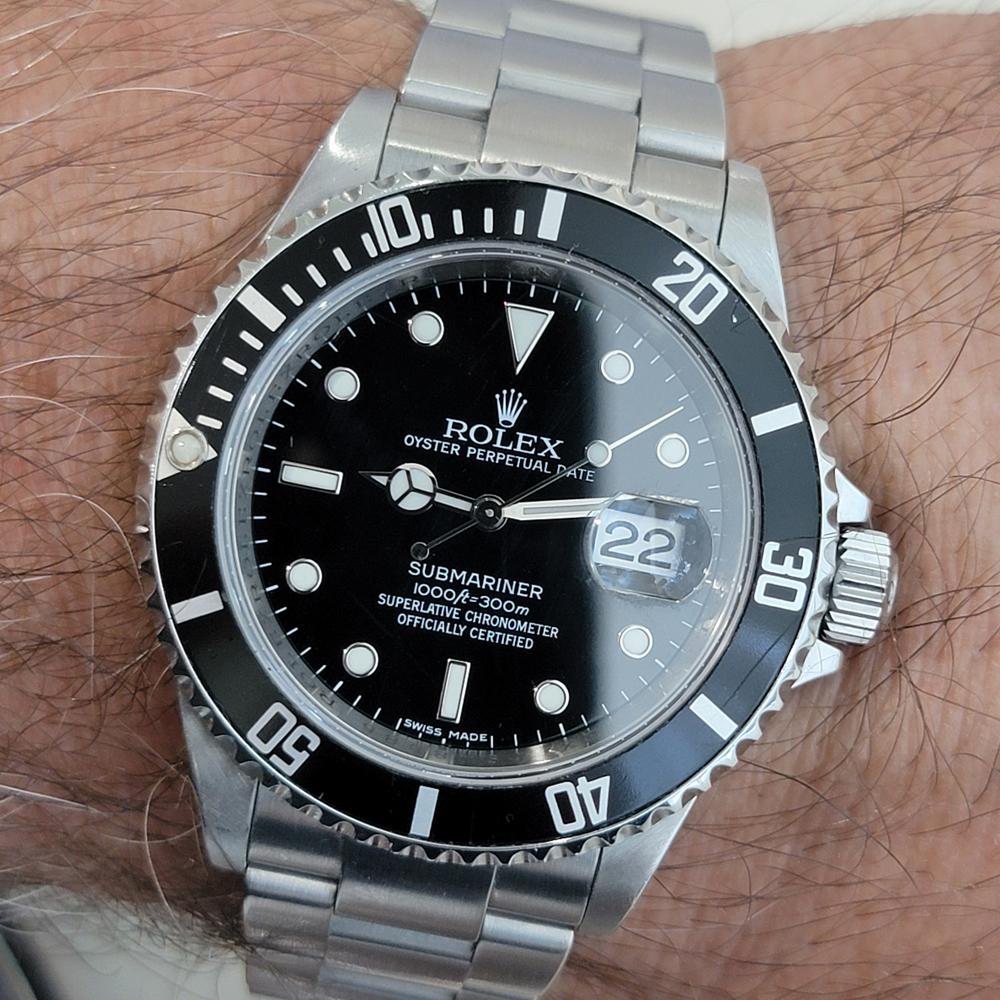 Rolex Oyster Date 16610T Submariner Mens 40mm 2000s Automatic All Original RA686 For Sale 10