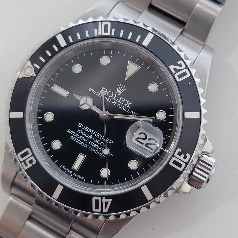 Men's Rolex Oyster Date 16610T Submariner Mens 40mm 2000s Automatic All Original RA686 For Sale