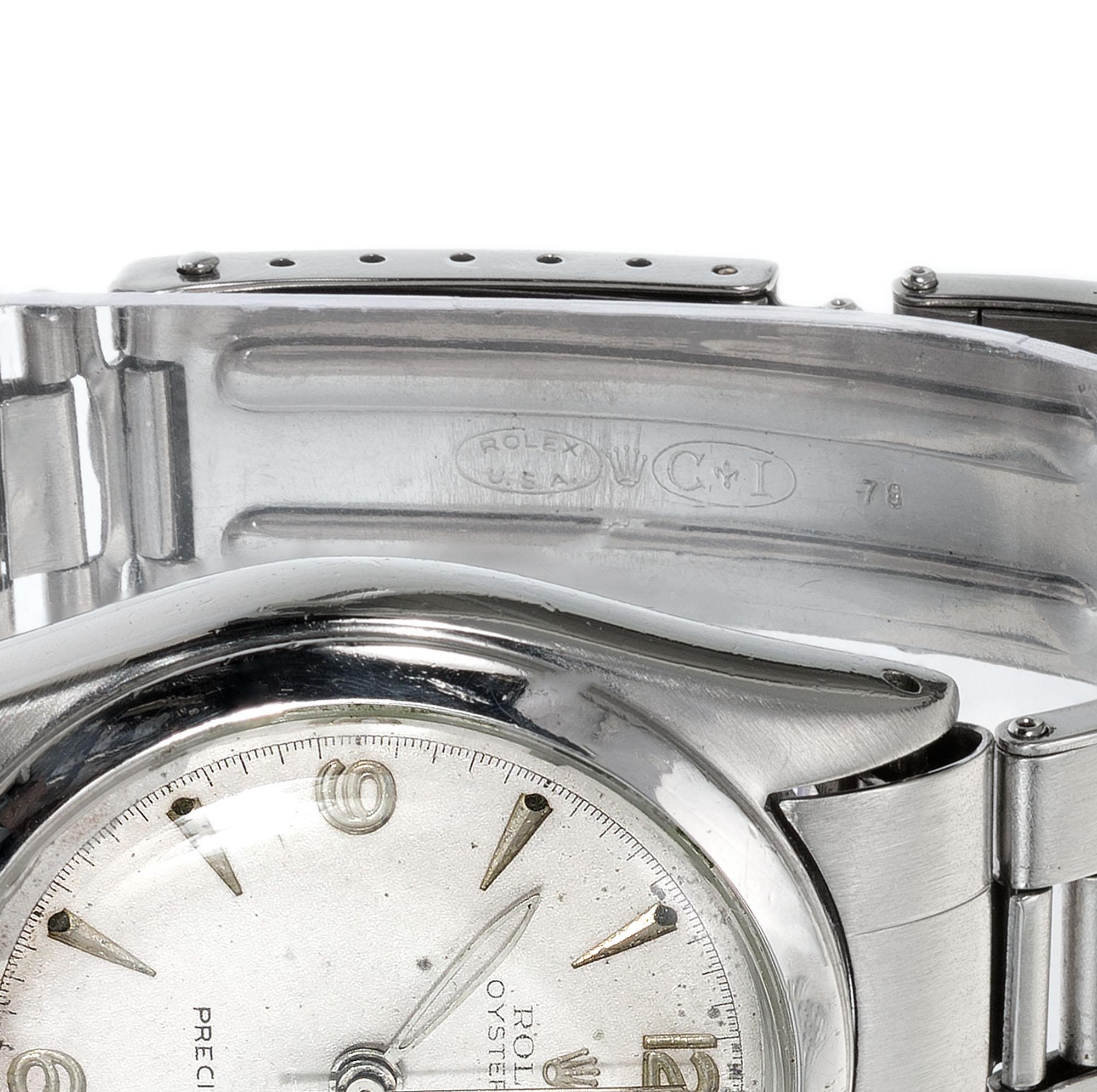 Rolex Montre-bracelet Oyster Date Precision en acier inoxydable pour hommes, réf. 6066 en vente 2