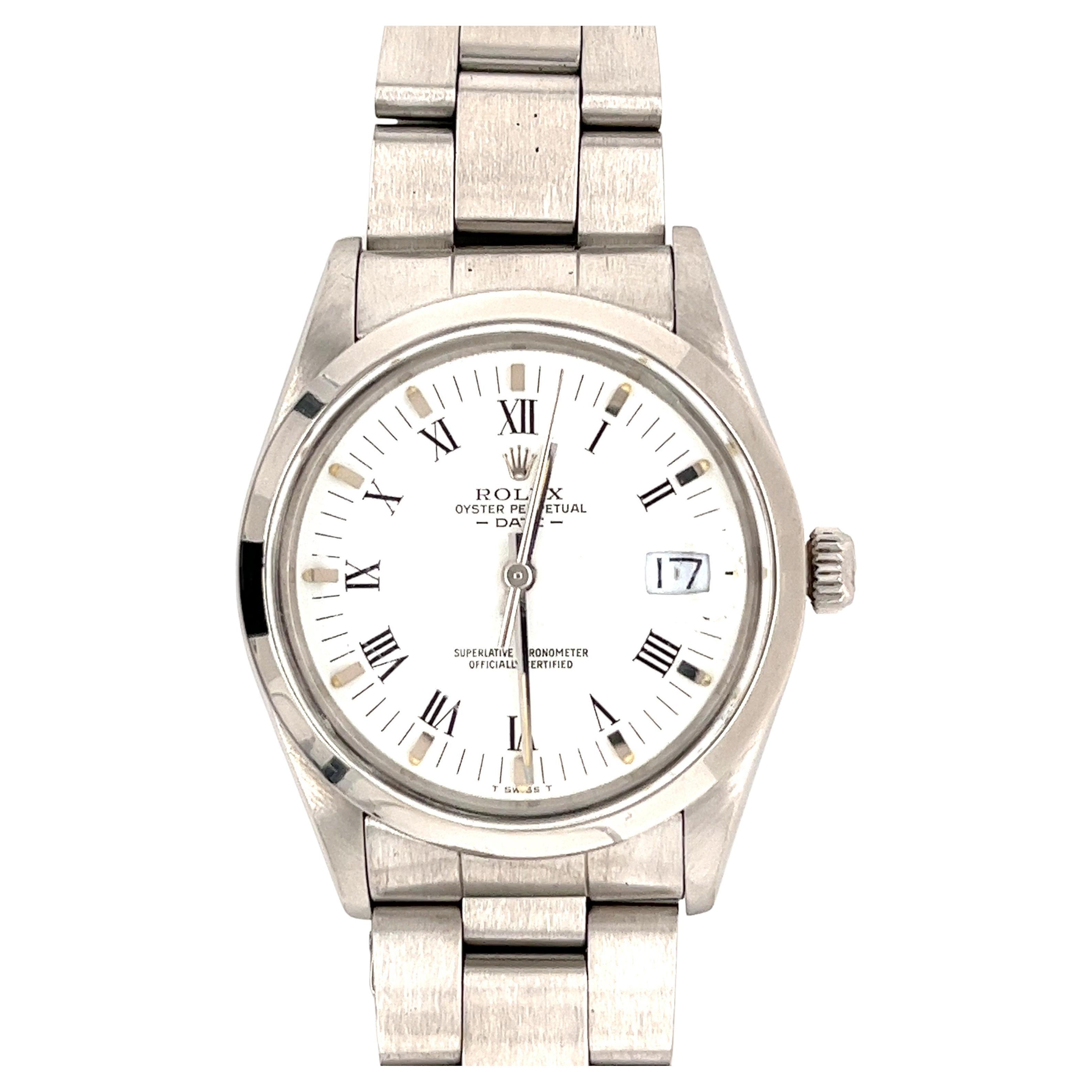 Rolex Oyster Date Ref. 15200 White Dial Roman Numerals in Oyster Stainless Steel