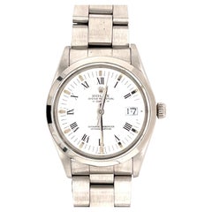 Retro Rolex Oyster Date Ref. 15200 White Dial Roman Numerals in Oyster Stainless Steel