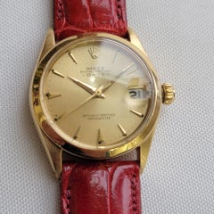 Rolex Oyster Date Ref 6624 18k Solid Gold 1960s Midsize 30mm Automatic RA456R