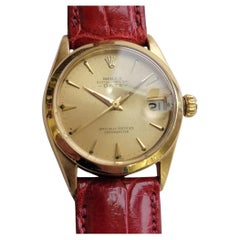 Rolex Oyster Date Ref 6624 18k Solid Gold 1960s Midsize 30mm Automatic RA456R Rolex Oyster Date Ref 6624 18k Solid Gold 1960s Midsize 30mm Automatic RA456R