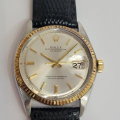 Rolex Oyster Datejust 1601 18k Gold SS Mens 36mm 1970s Vintage Automatic RA535C